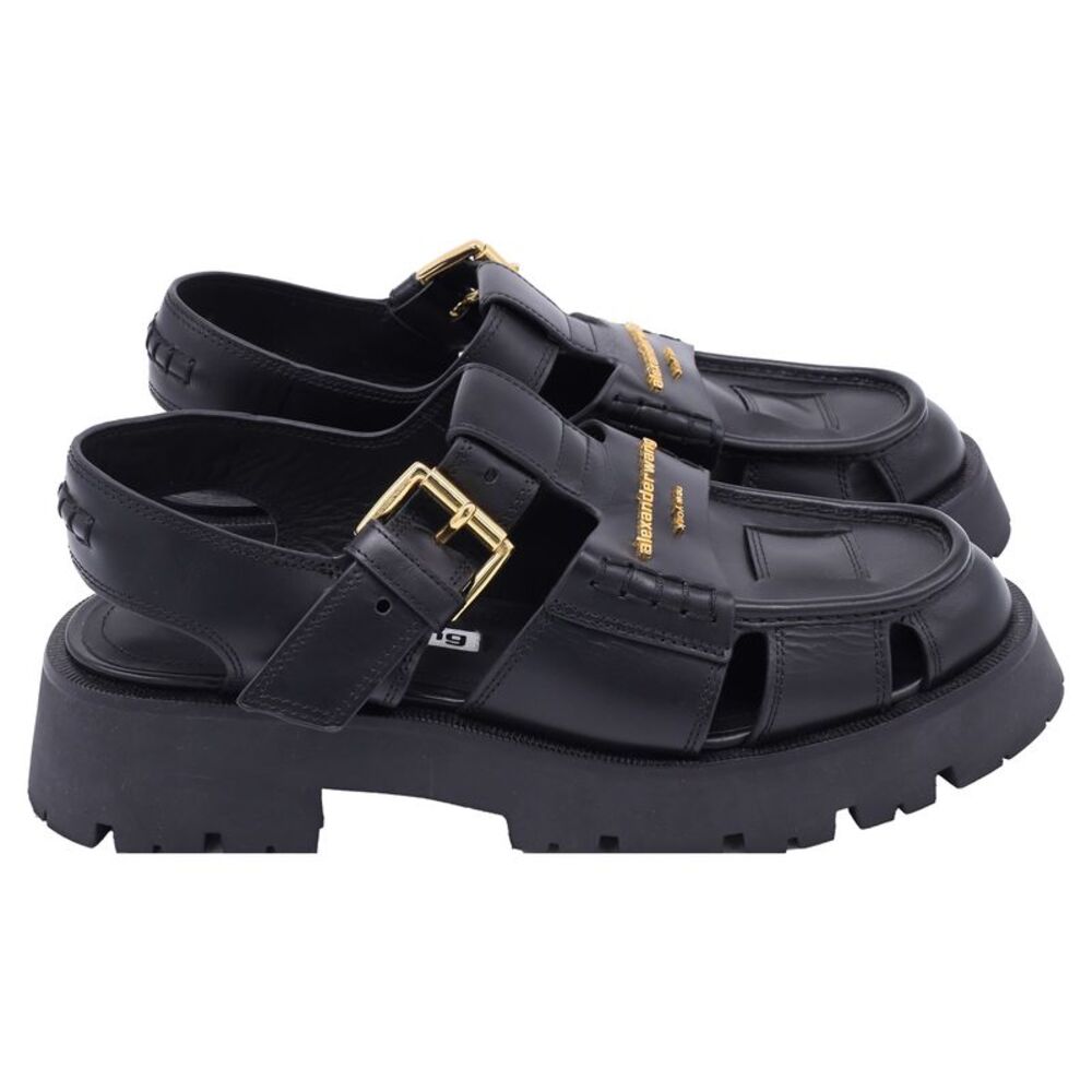 Alexander Wang Carter Cage Sandals in Black Leather